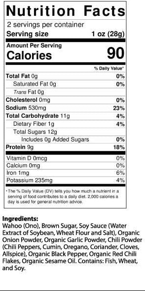 Kaimana Spicy Hot Chili Wahoo Jerky