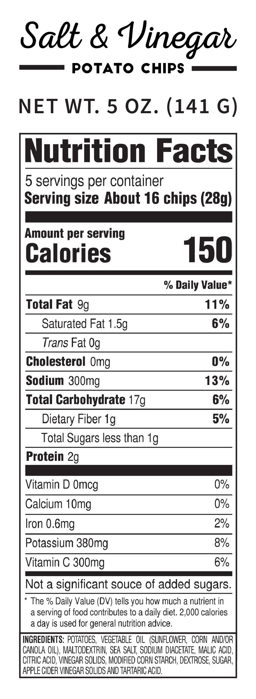 Pop Daddy - Salt and Vinegar Kettle Cooked Potato Chips 5.0 oz