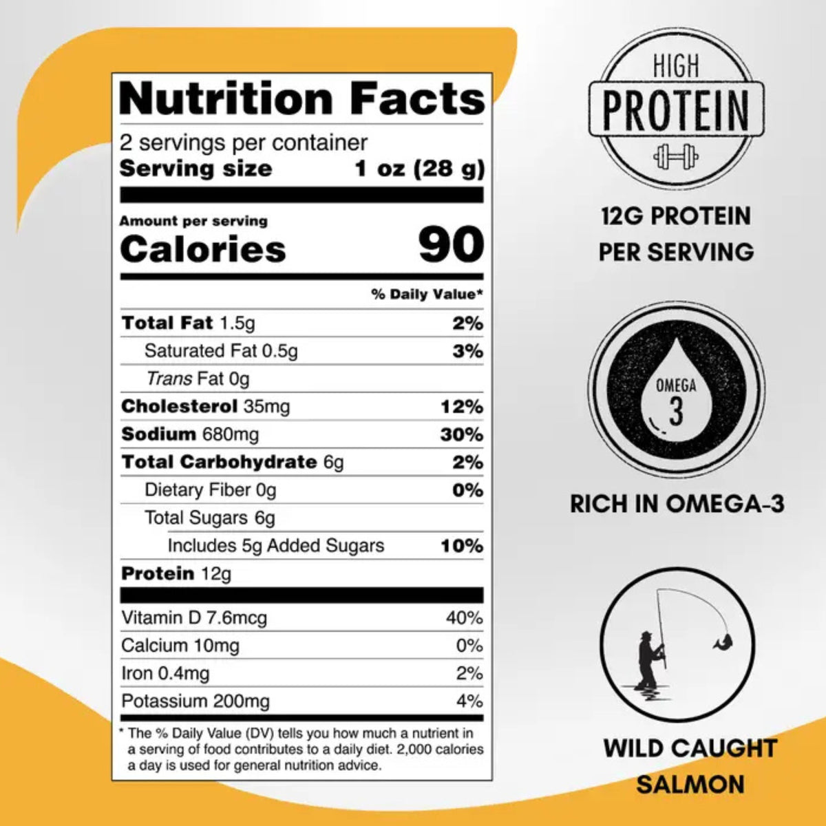 Rublev Wild Caught Salmon Jerky Teriyaki 2 oz (57g)