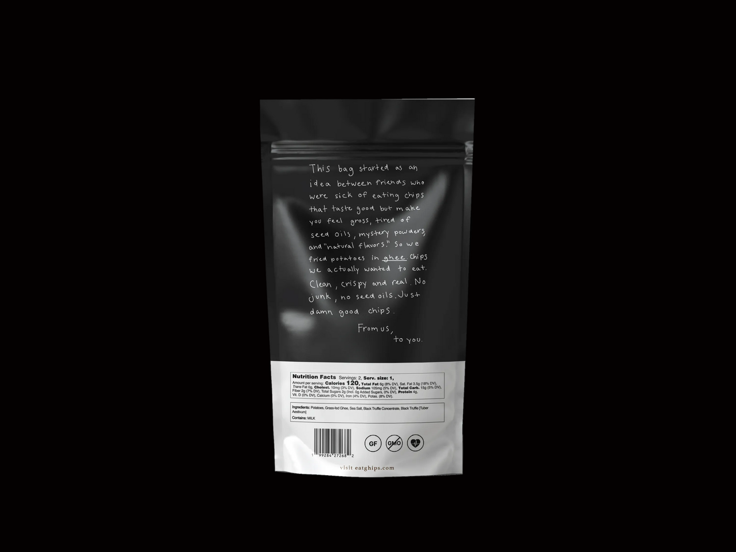 GHIPS - Ghee Potato Chips - Black Truffle
