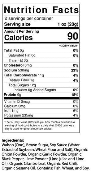 Kaimana Island Citrus Wahoo Jerky