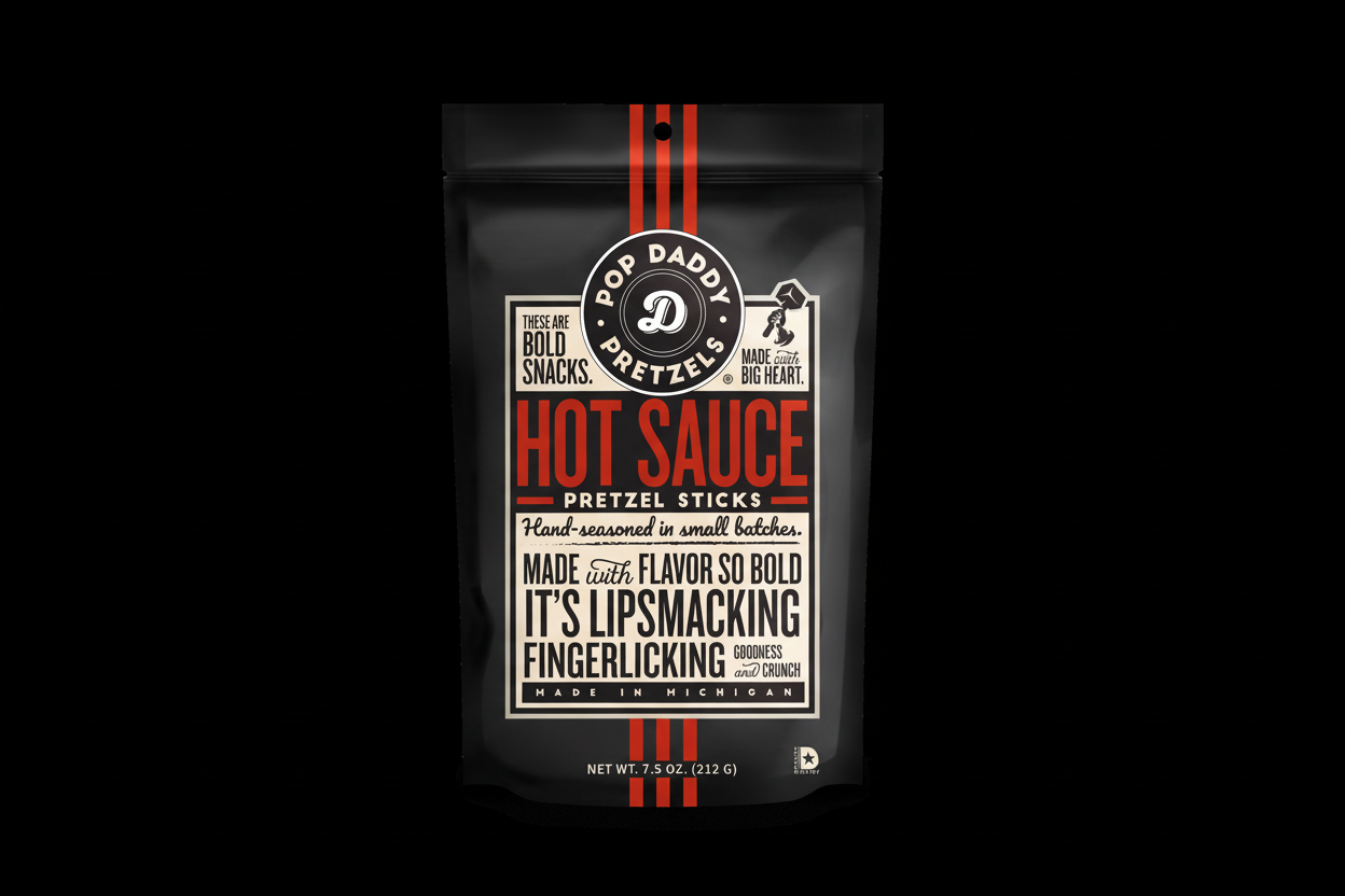 Pop Daddy – Hot Sauce Seasoned Pretzels 7.5oz