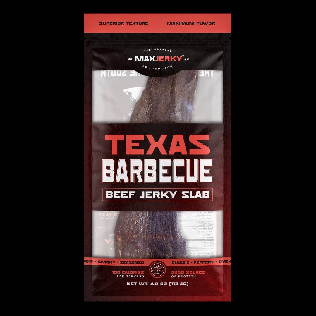 Max Jerky - Texas Barbecue Uncut Beef Slab (4oz)
