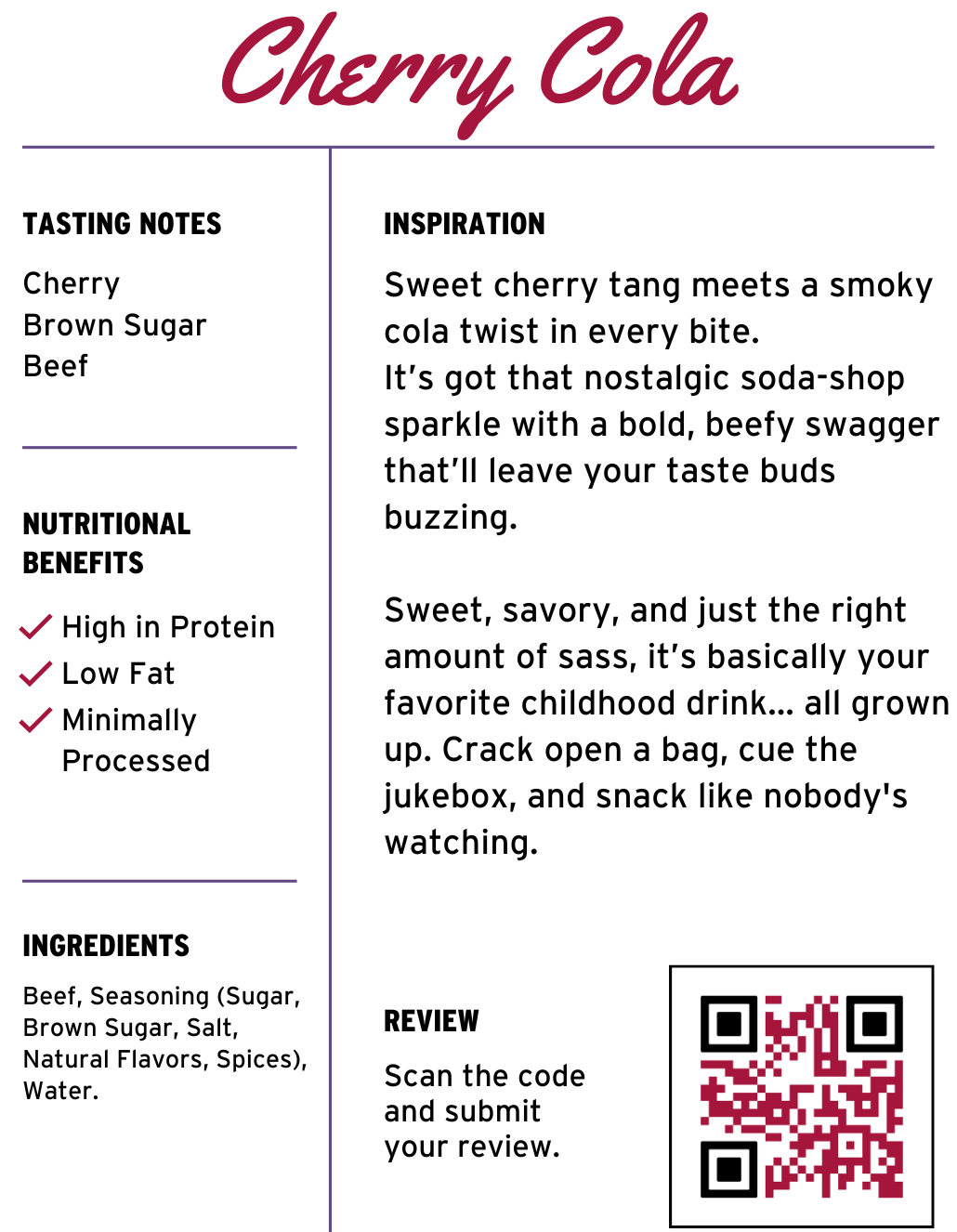 People's Choice- Cherry Cola Beef Jerky 2.0oz