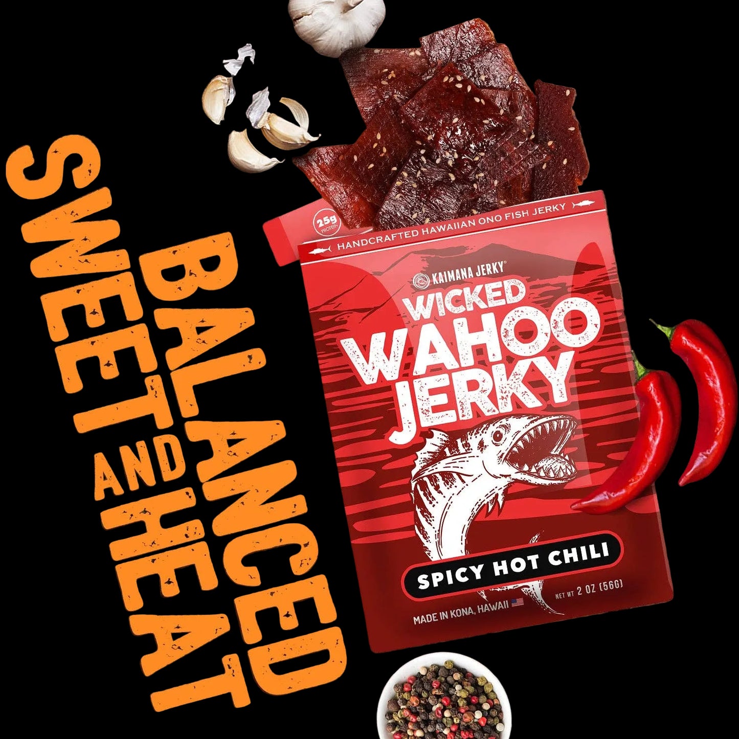 Kaimana Spicy Hot Chili Wahoo Jerky