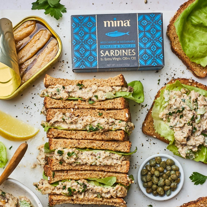 4.4oz Sardines Skinless & Boneless in Extra Virgin Olive Oil