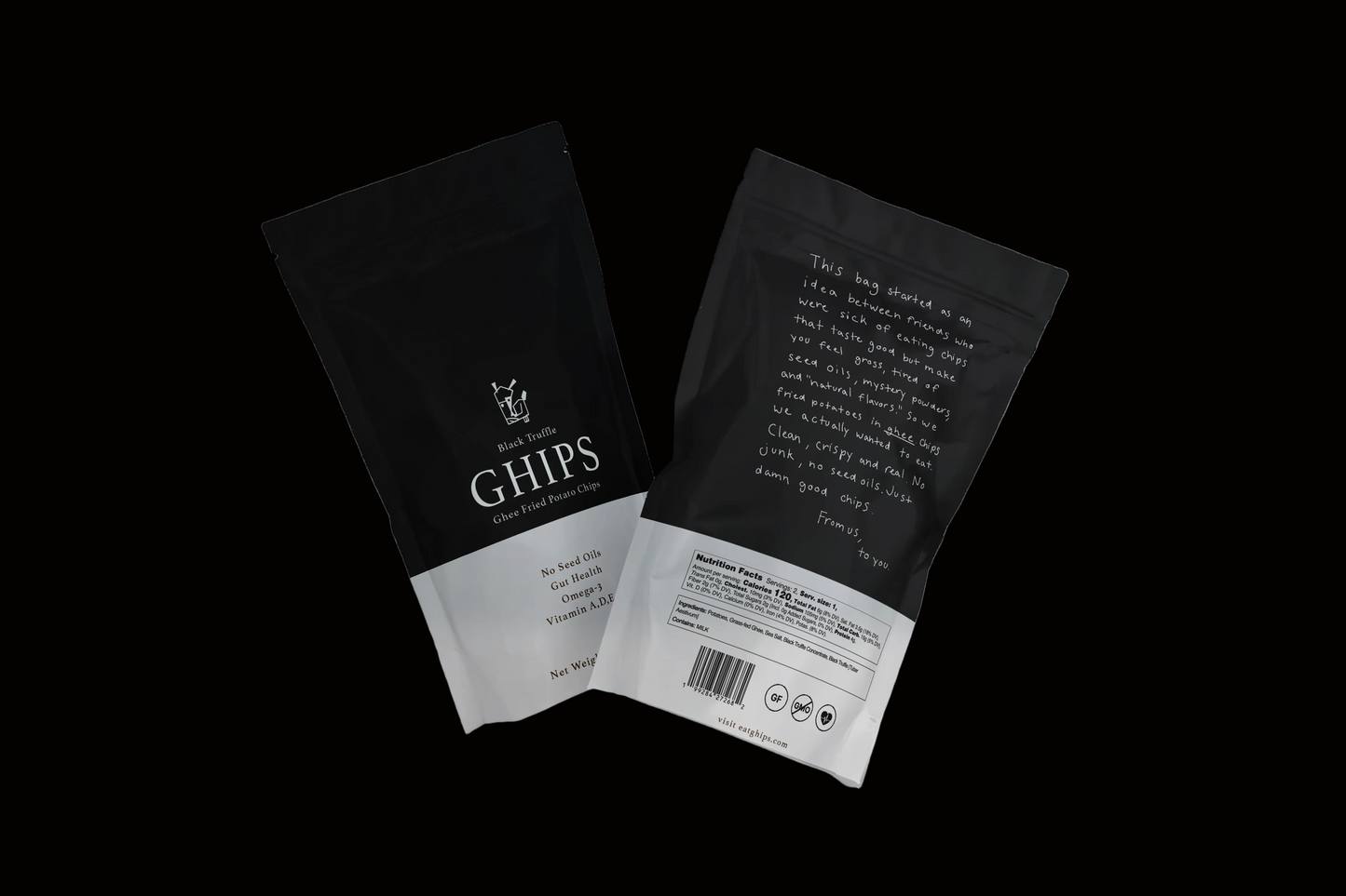 GHIPS - Ghee Potato Chips - Black Truffle