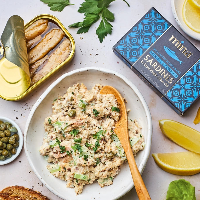 4.4oz Sardines Skinless & Boneless in Extra Virgin Olive Oil