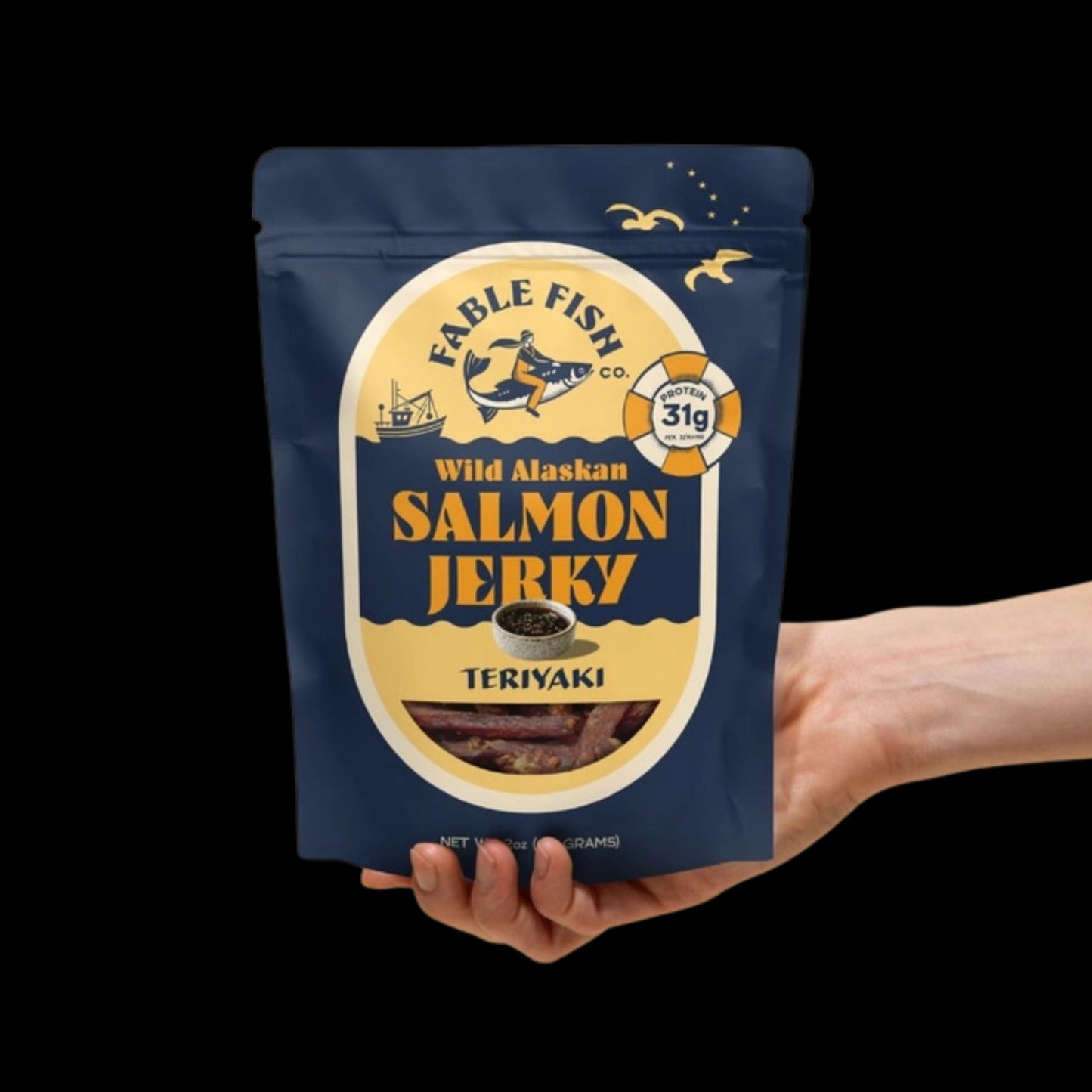 Teriyaki Wild Alaskan Sockeye Salmon Jerky