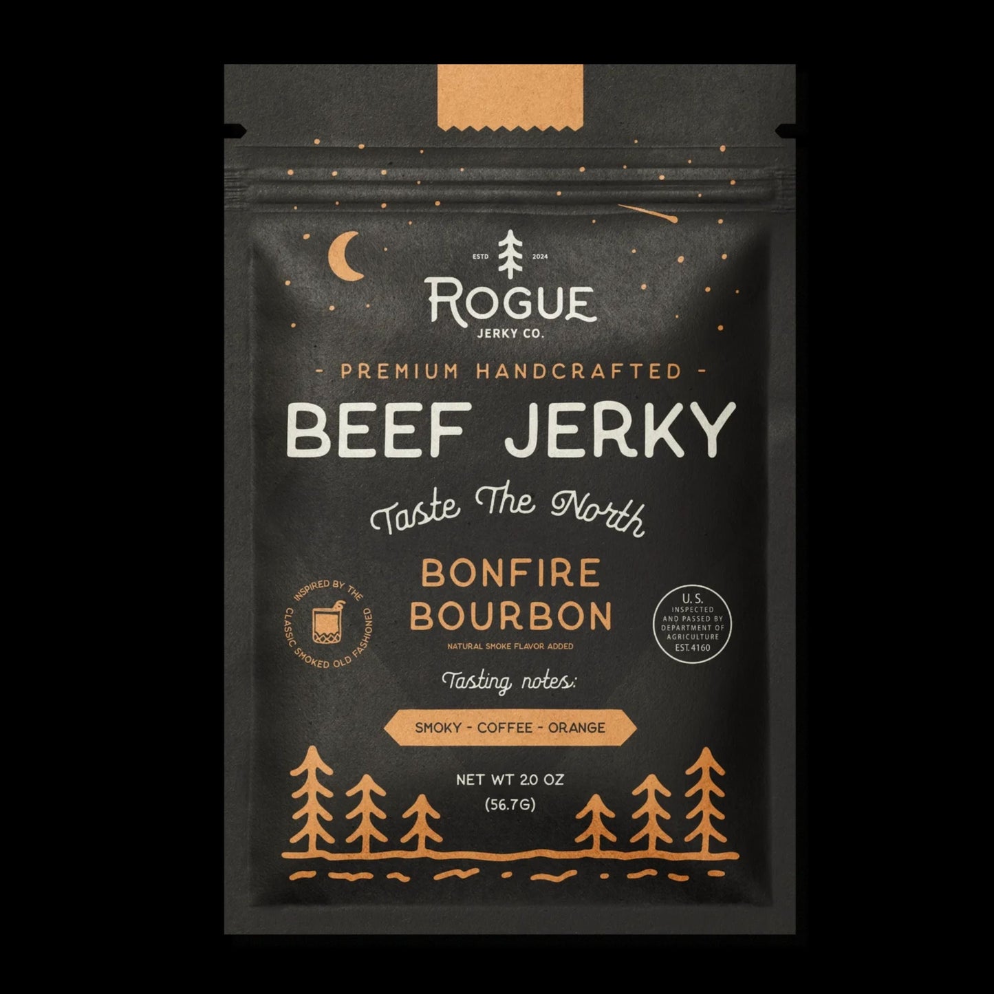 Bonfire Bourbon Beef Jerky 2oz