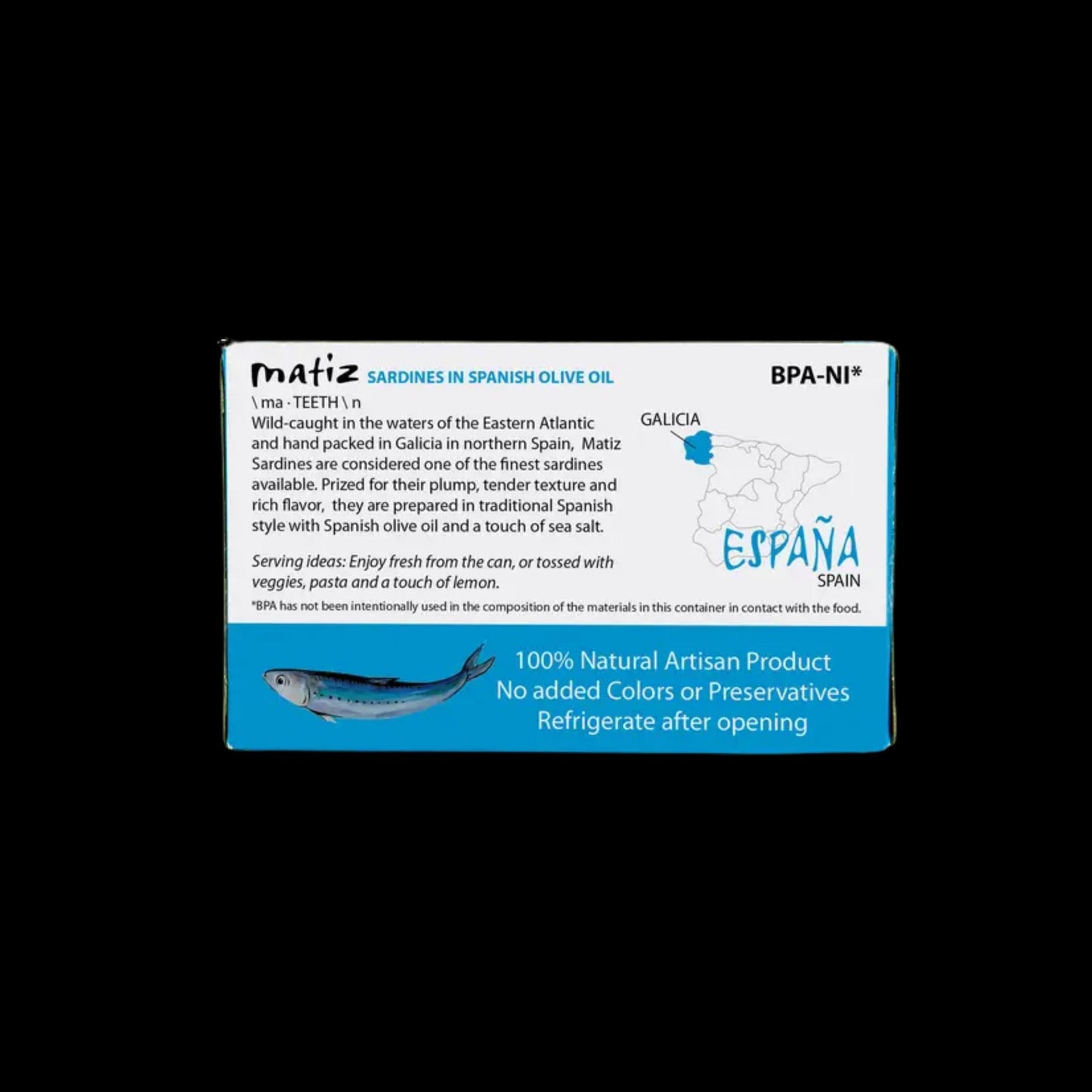 Matiz Sardines in Olive Oil - 4.2oz Tin