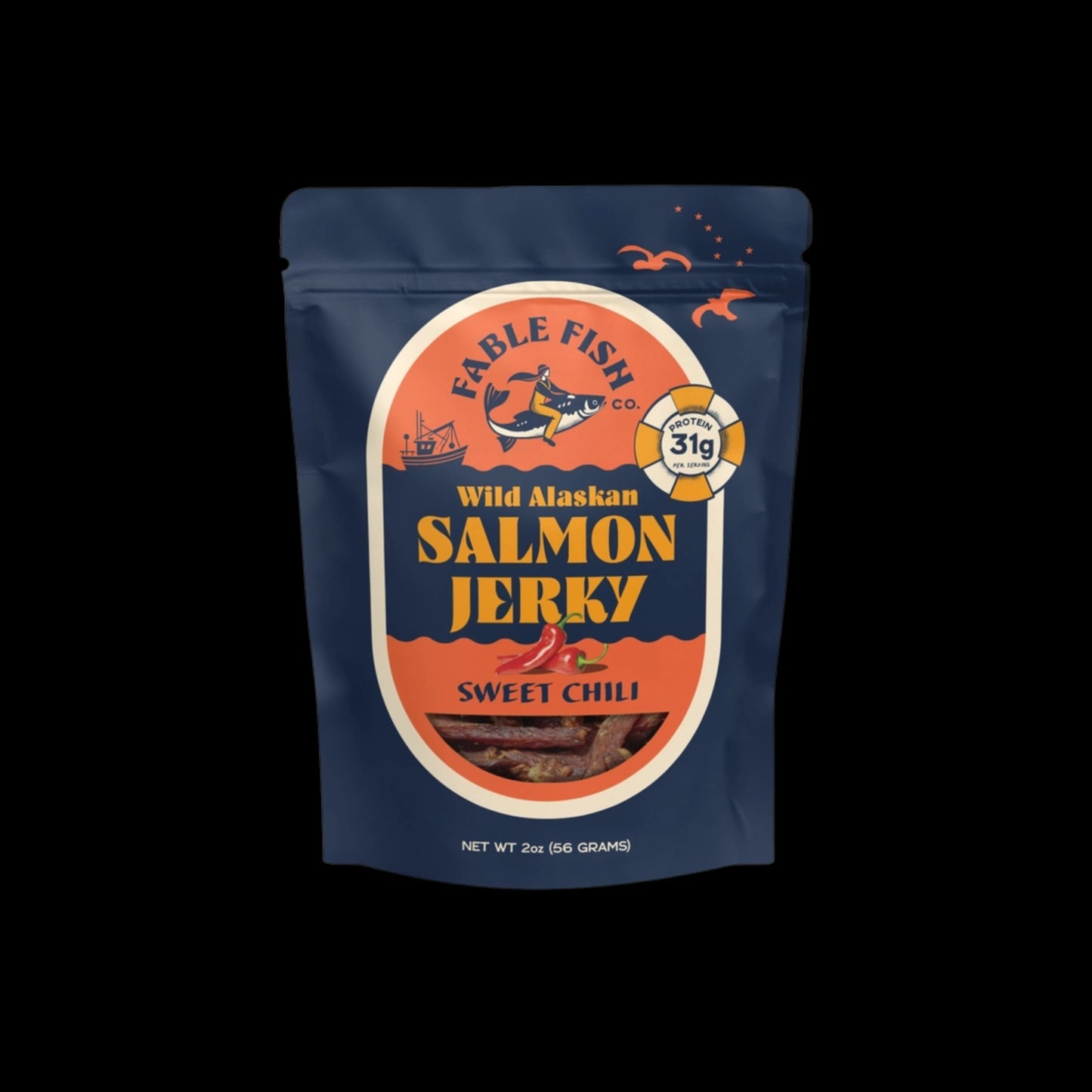 Wild Alaskan Sockeye Sweet Chili - Salmon Jerky