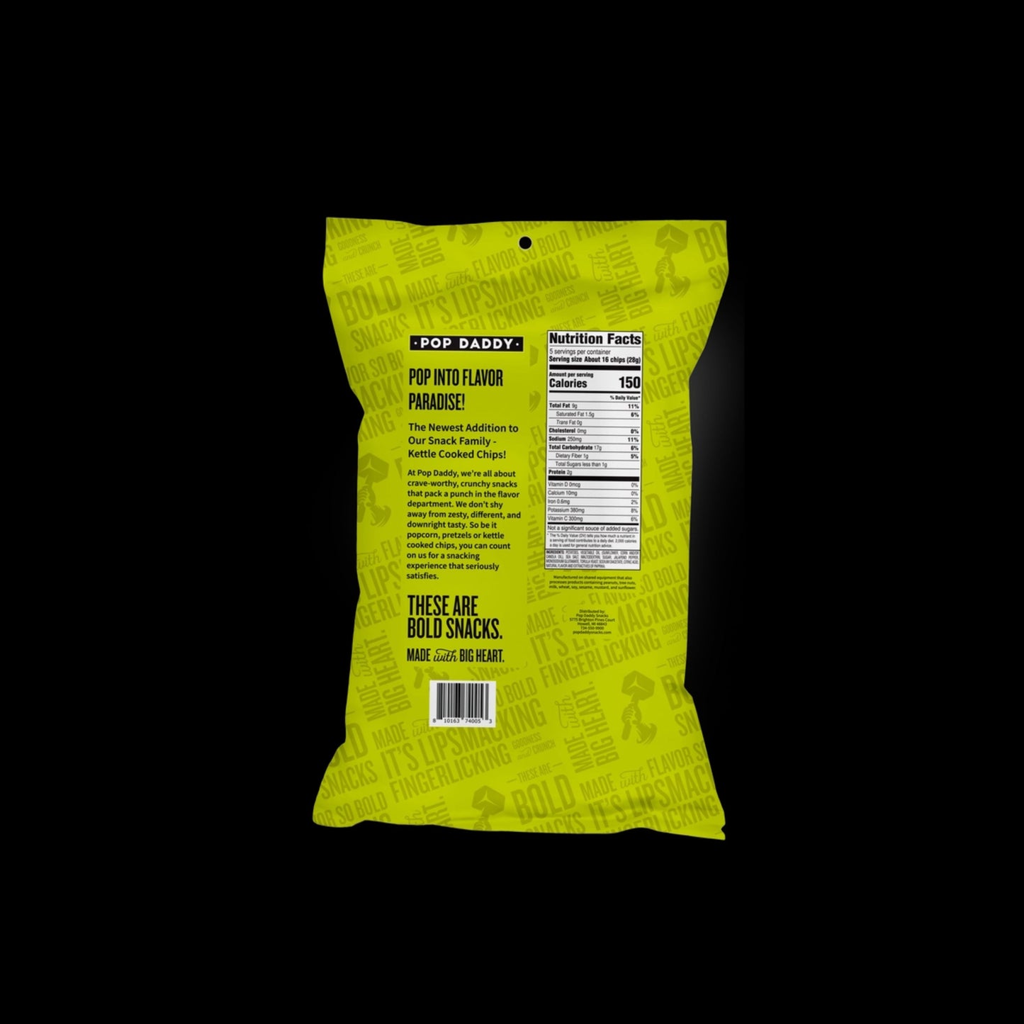 Pop Daddy - Jalapeño Kettle Cooked Potato Chips 5.0 oz