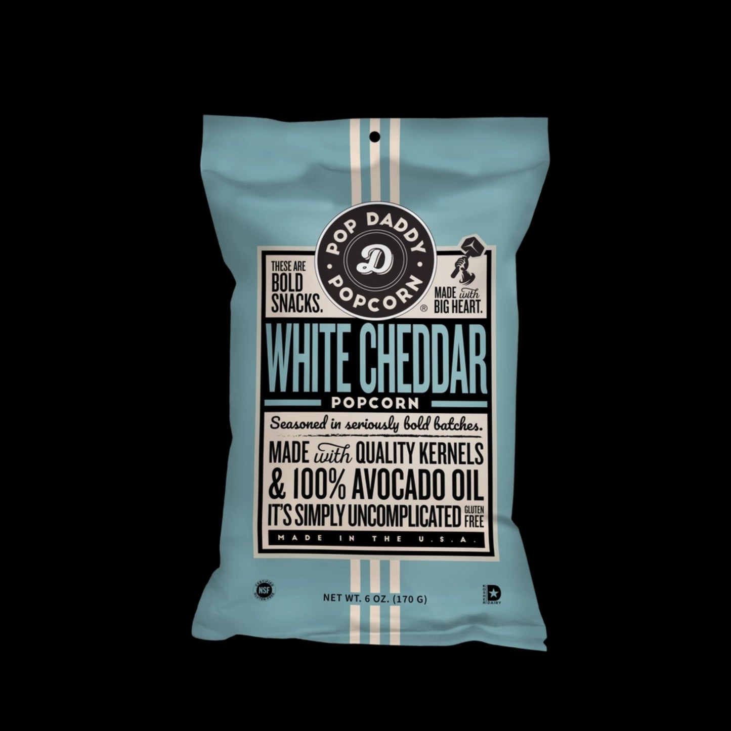 Pop Daddy – Real White Cheddar Flavored Popcorn 6.0oz