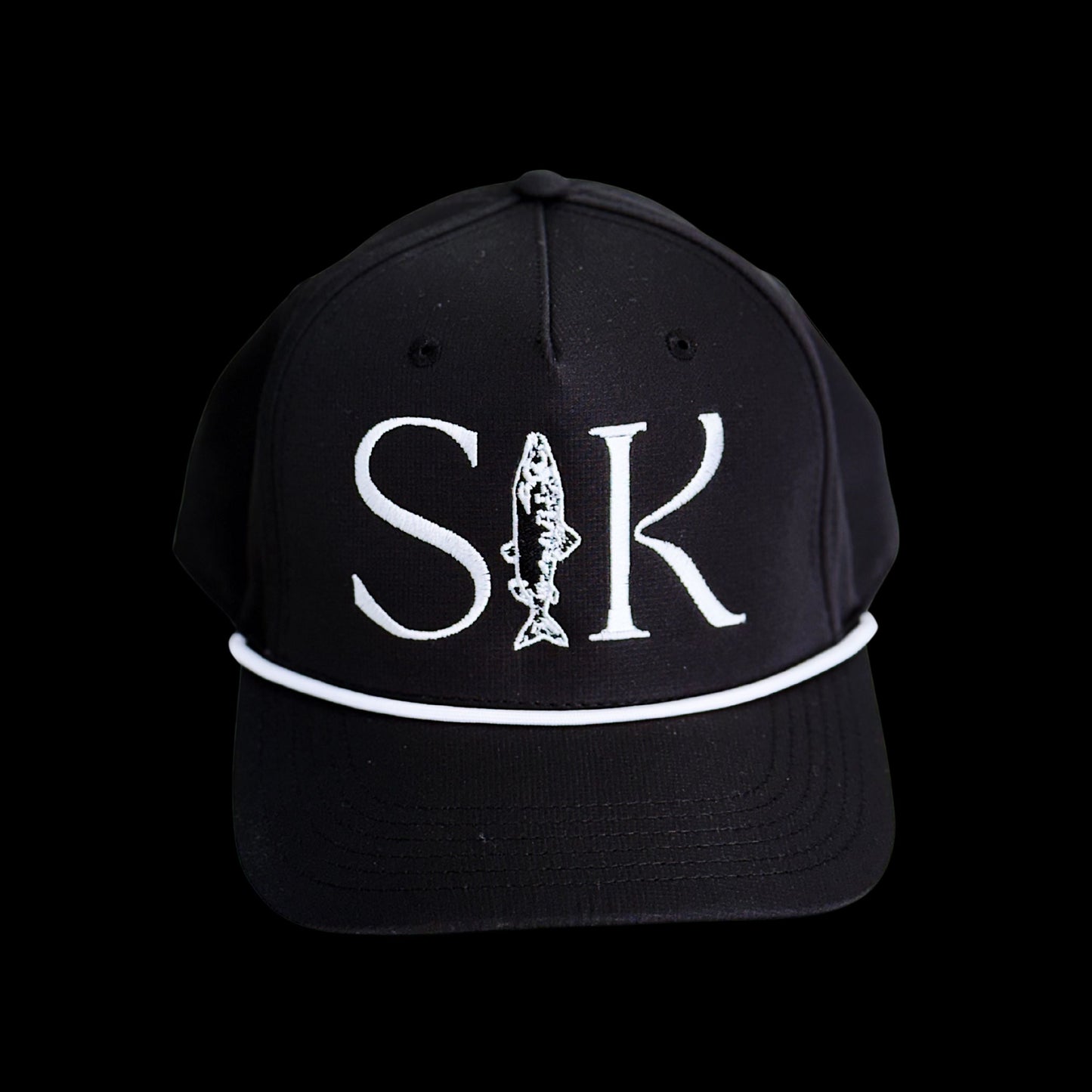 SK Black Embroidered Hat