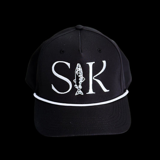 SK Black Embroidered Hat