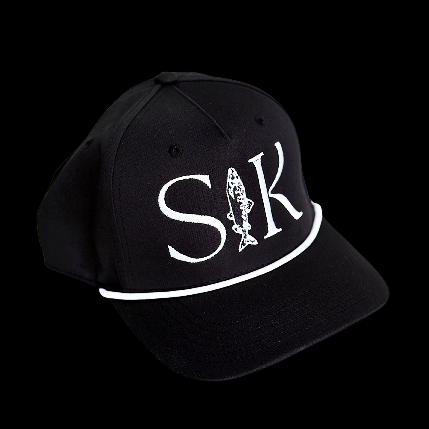 SK Black Embroidered Hat