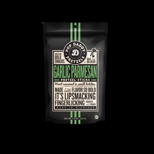Pop Daddy – Garlic Parmesan Seasoned Pretzels 7.5oz