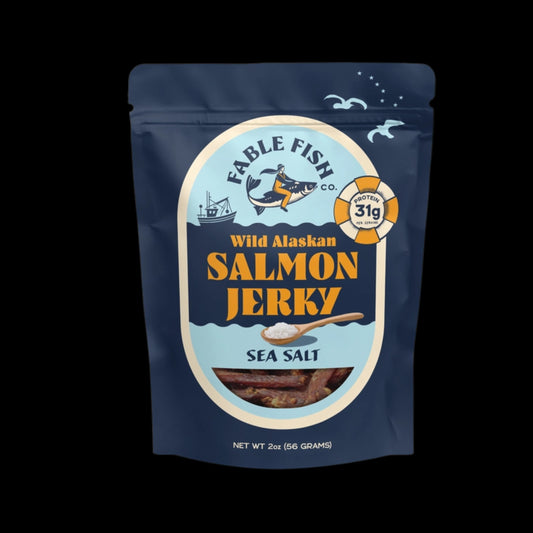 Sea Salt Wild Alaskan Sockeye Salmon Jerky 2oz