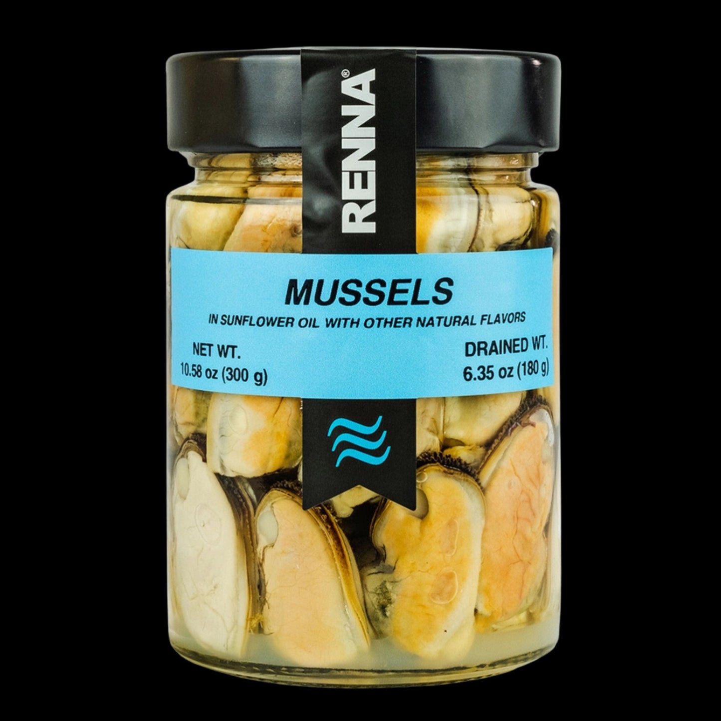 Renna, Succulent Mussels Preserved in Sunflower Oil (10.58 oz)