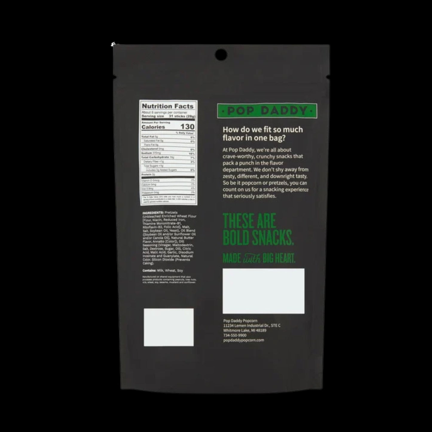 Pop Daddy Dill Pickle Pretzel Sticks 7.5 oz