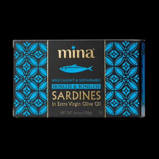 4.4oz Sardines Skinless & Boneless in Extra Virgin Olive Oil