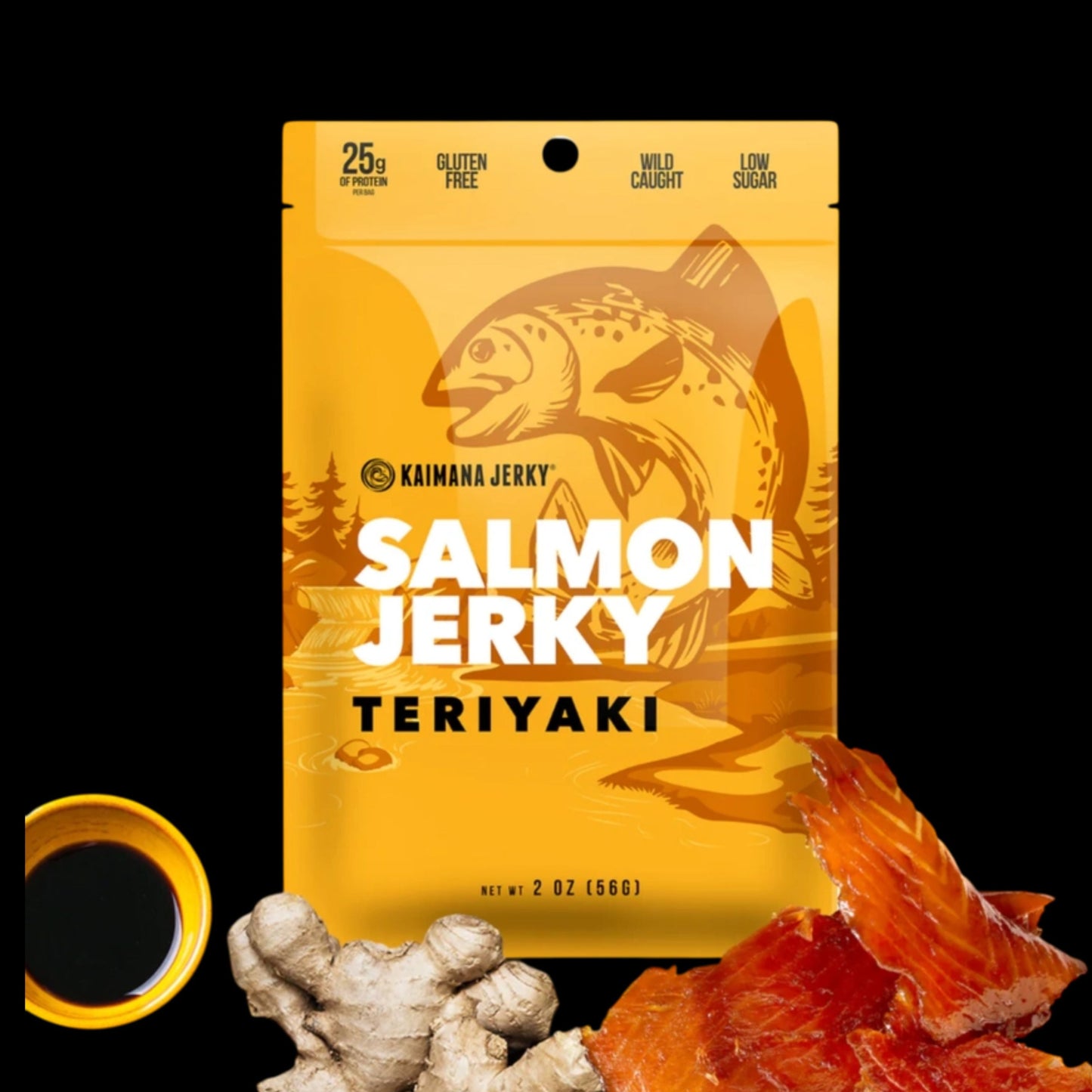 Kaimana Teriyaki Salmon Jerky 2 oz