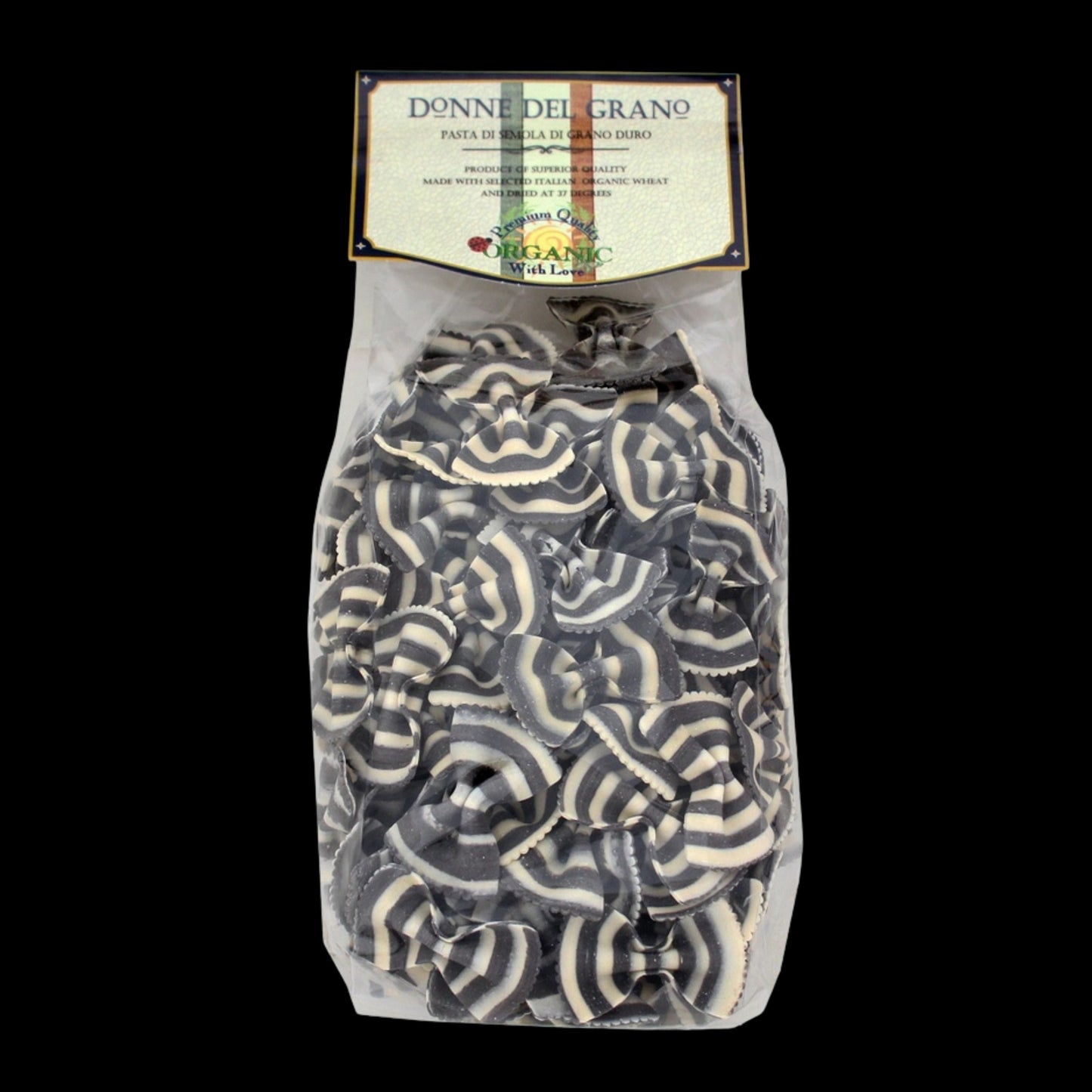 Black and White Bowtie Colored Pasta - 8.8oz (250gm)