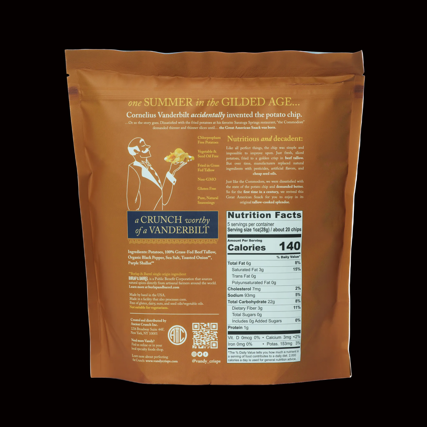 Vandy Crisps - French Onion - 5oz Bag Case