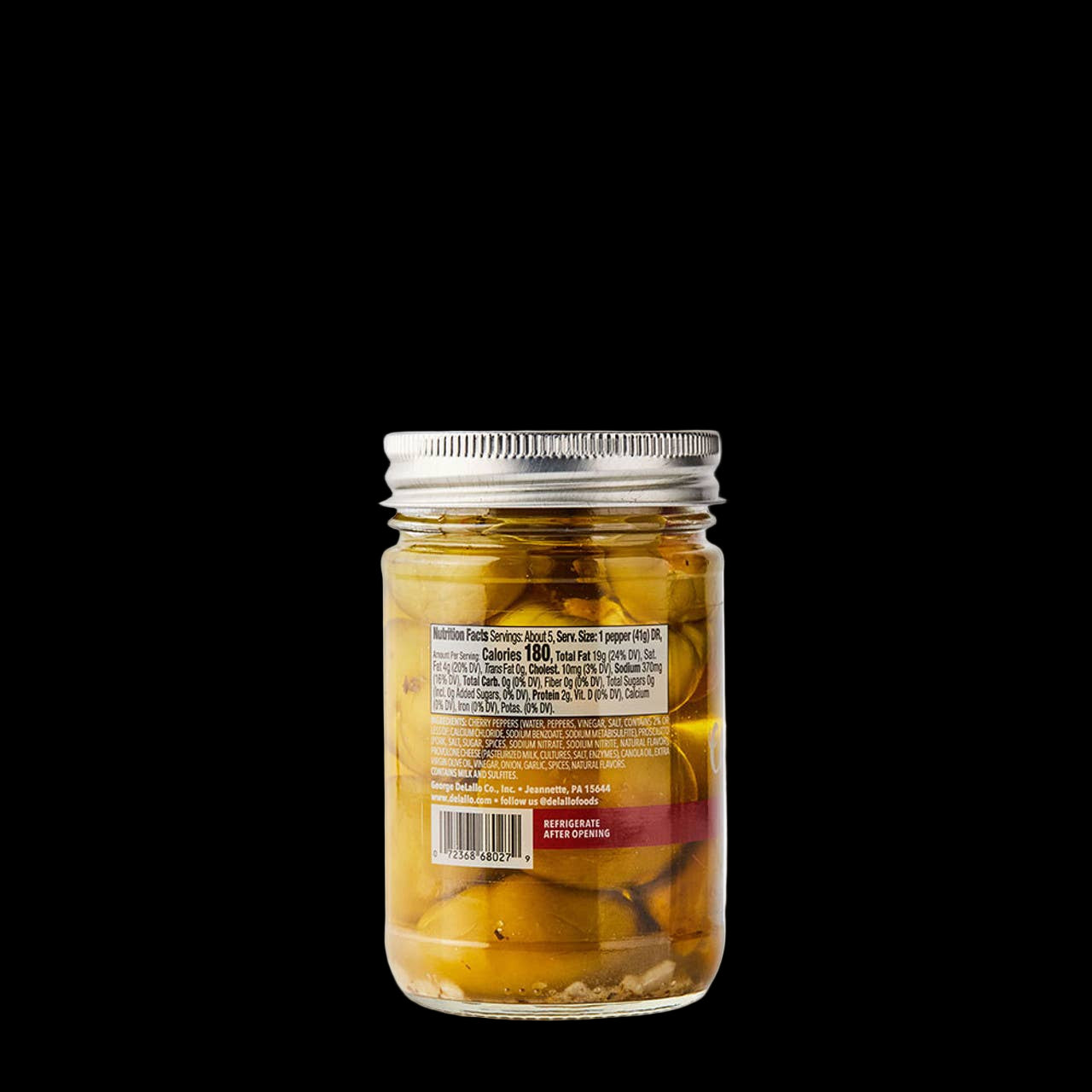 Delallo Stuffed Cherry Peppers With Prosciutto And Provolone