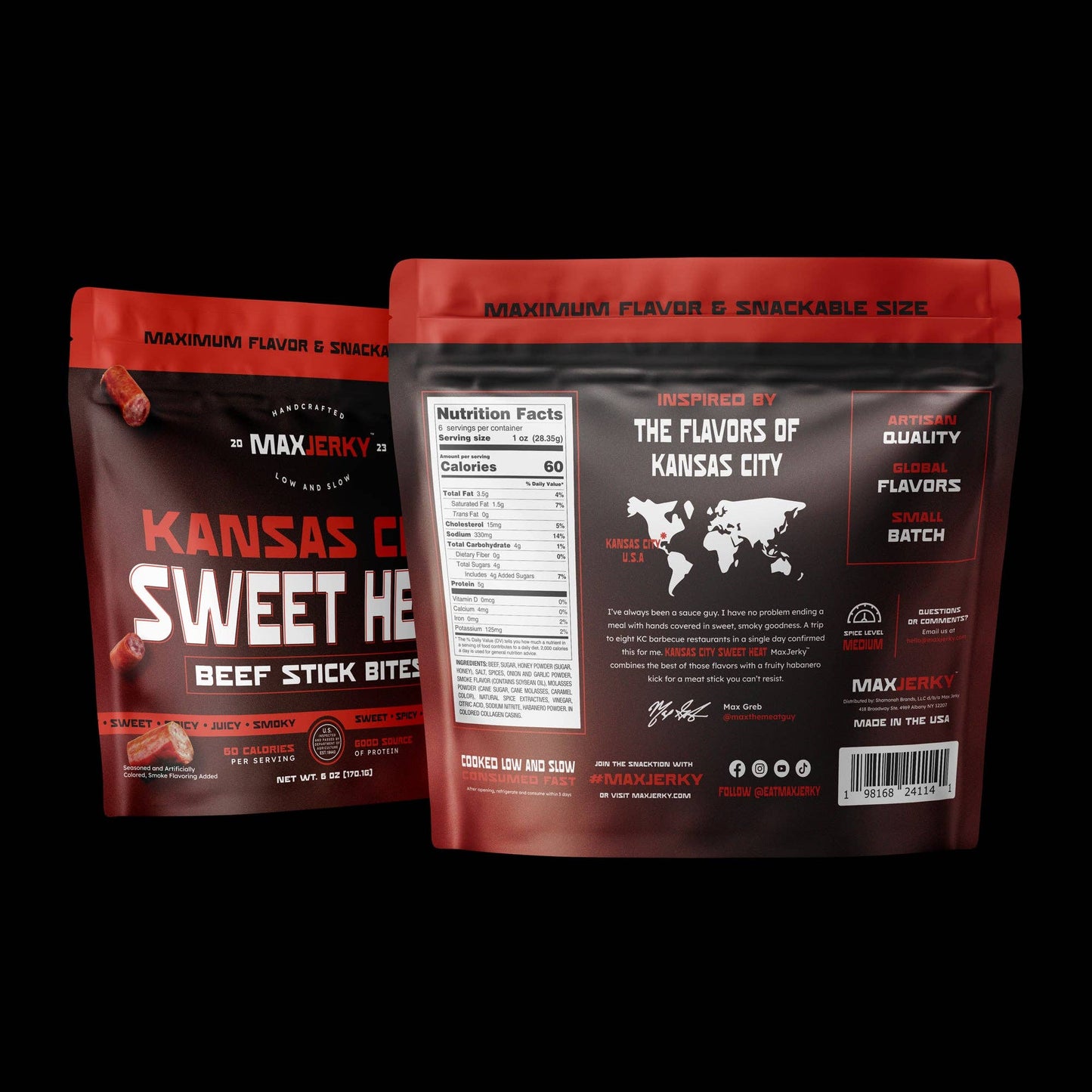 Max Jerky - Kansas City Sweet Heat Beef Bites