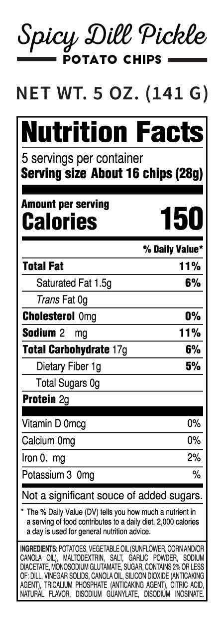 Pop Daddy - Spicy Dill Pickle Kettle Cooked Potato Chips 5.0 oz