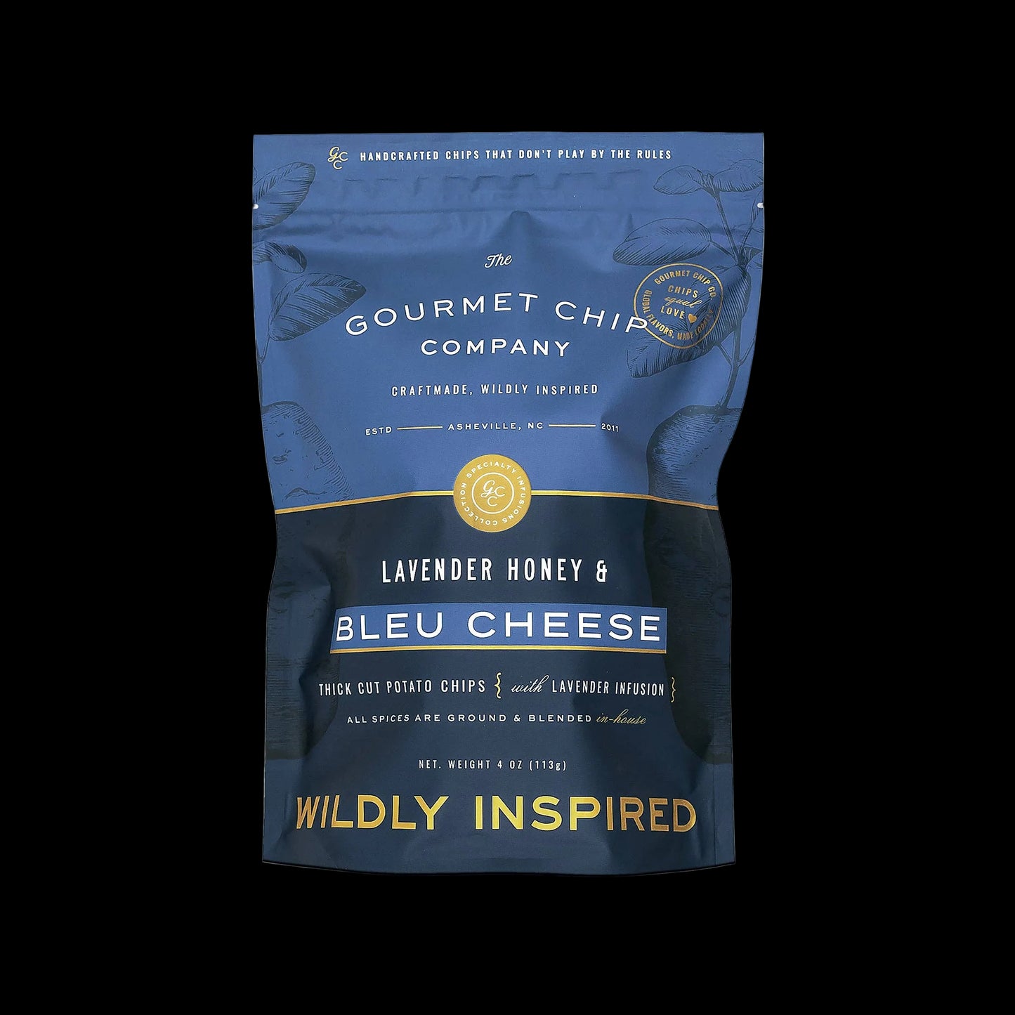 Gourmet Chip Company - Lavender Honey Blue Cheese Thick Cut Potato Chips