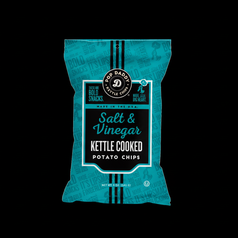 Pop Daddy - Salt and Vinegar Kettle Cooked Potato Chips 5.0 oz