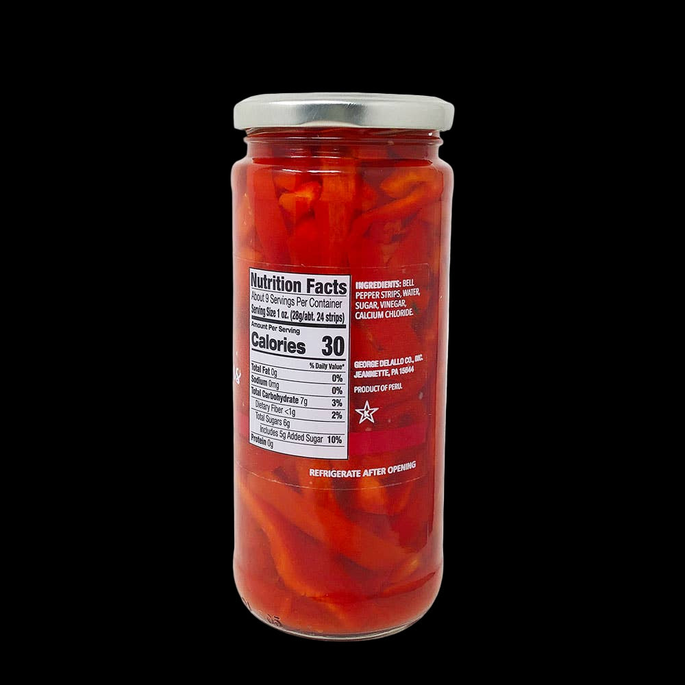 Delallo Sweet Red Peppers (Strips)