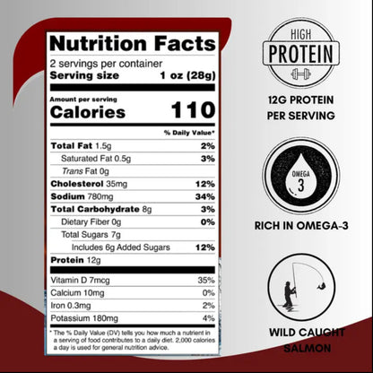 Rublev Wild Caught Barbecue Salmon Jerky 2 oz (57g)