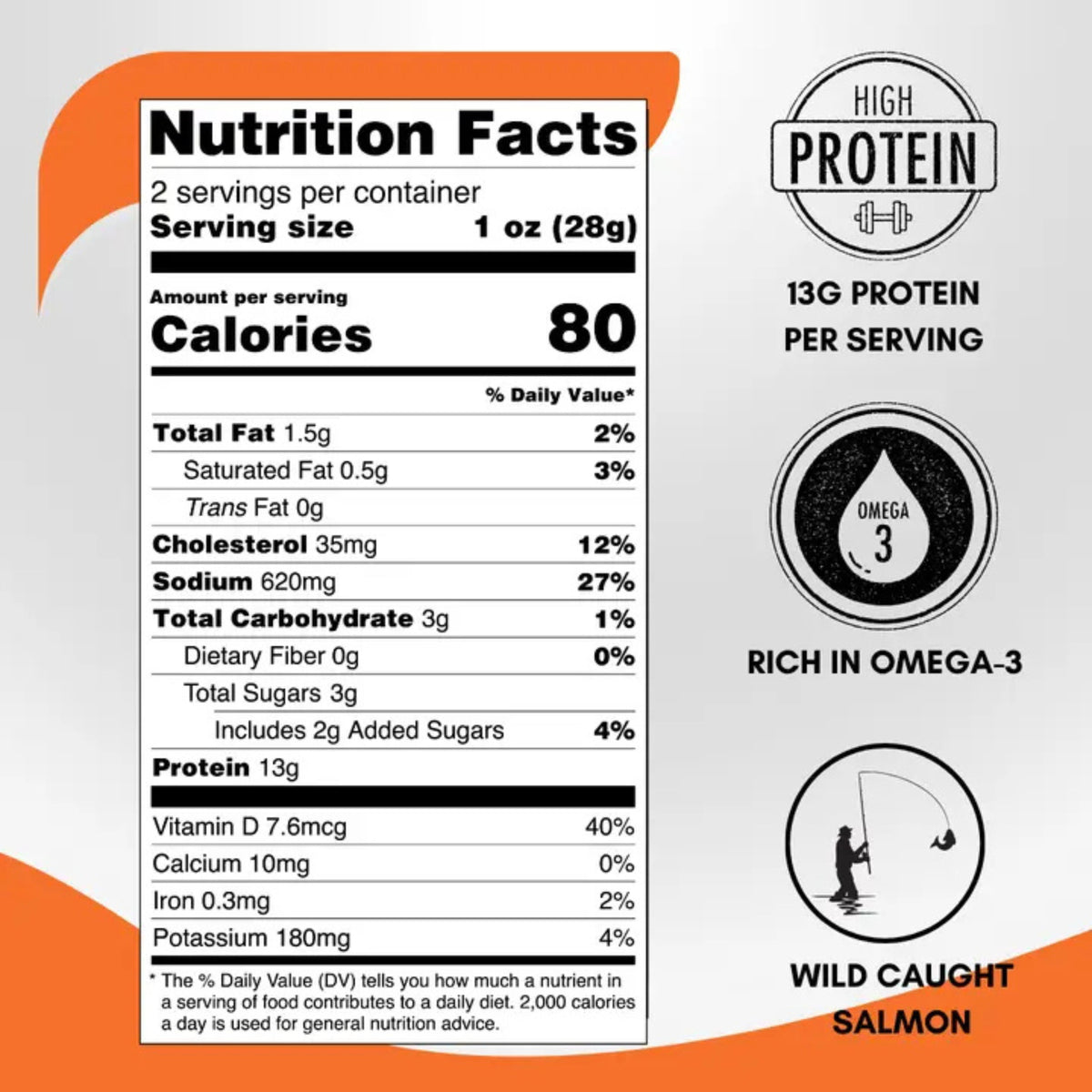 Rublev Wild Caught Salmon Jerky Original 2 oz (57g)